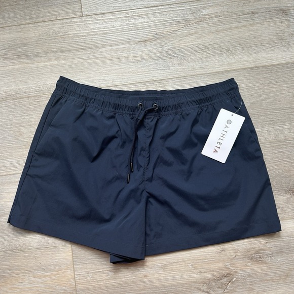 Athleta Pants - Athleta Midday Mid Rise Short Navy Blue Women's Size Large‎
